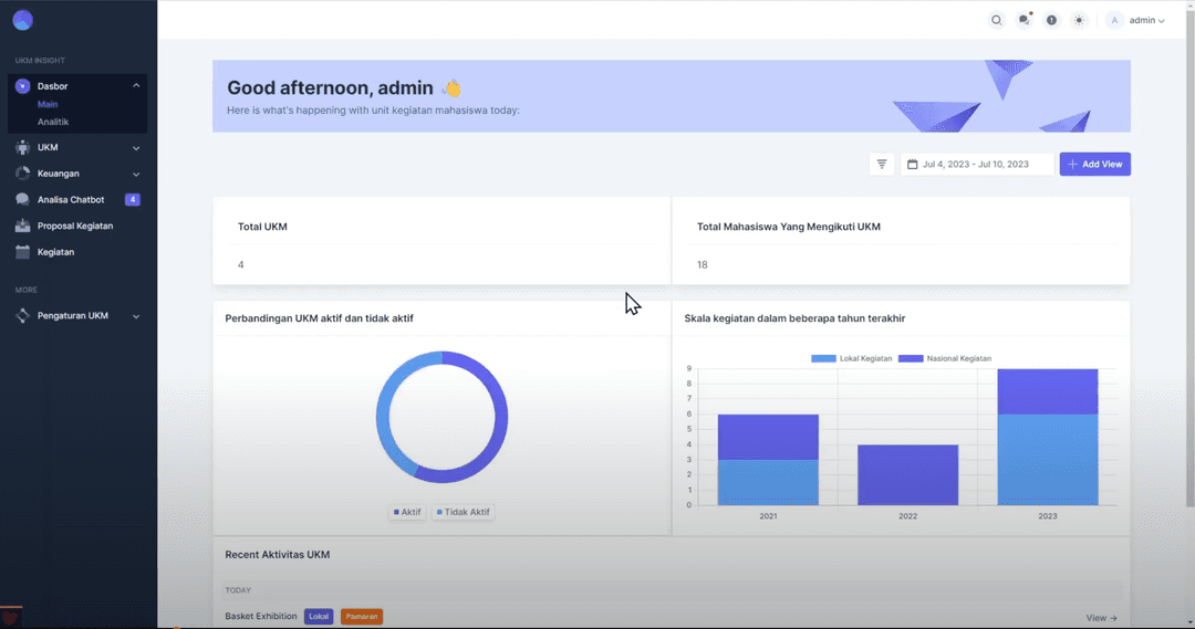 System Information for Student Activity Management